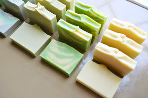 Mix of green, grey &amp; beige Souvenir Soaps + 24 pcs