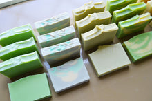 Load image into Gallery viewer, Mix of green, grey &amp; beige Souvenir Soaps + 24 pcs
